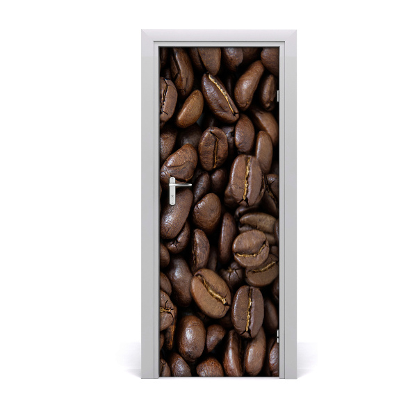 Self-adhesive door sticker Coffee beans