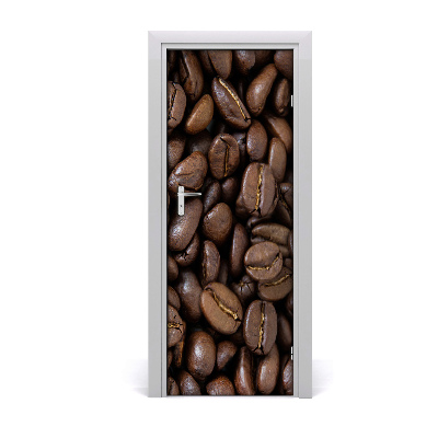 Self-adhesive door sticker Coffee beans