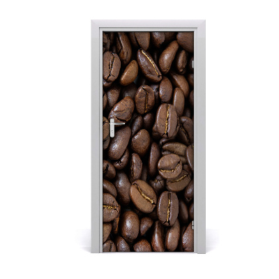 Self-adhesive door sticker Coffee beans