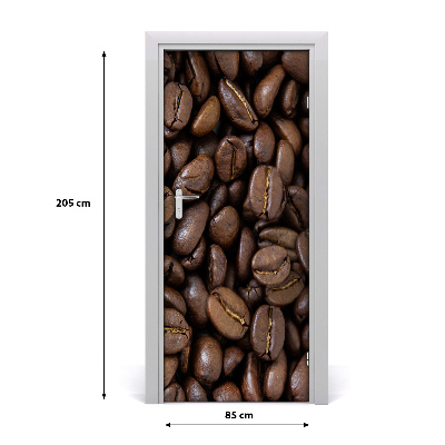 Self-adhesive door sticker Coffee beans