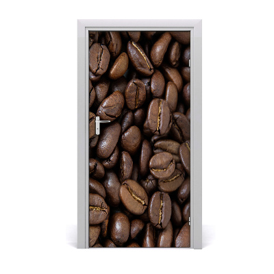 Self-adhesive door sticker Coffee beans