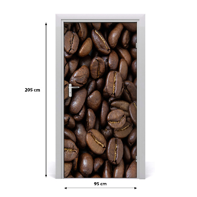 Self-adhesive door sticker Coffee beans