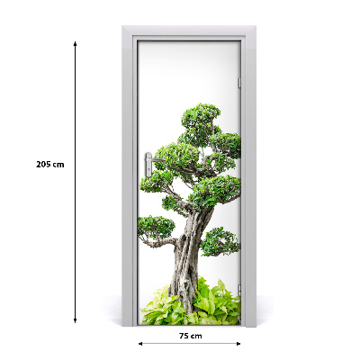 Self-adhesive door sticker Bonsai tree