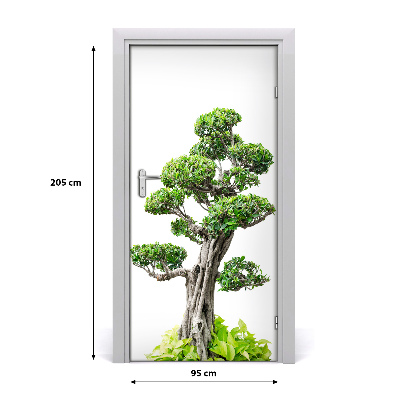 Self-adhesive door sticker Bonsai tree