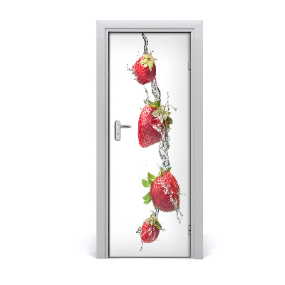 Self-adhesive door sticker Strawberries