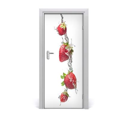 Self-adhesive door sticker Strawberries