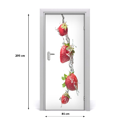 Self-adhesive door sticker Strawberries