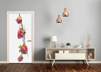 Self-adhesive door sticker Strawberries