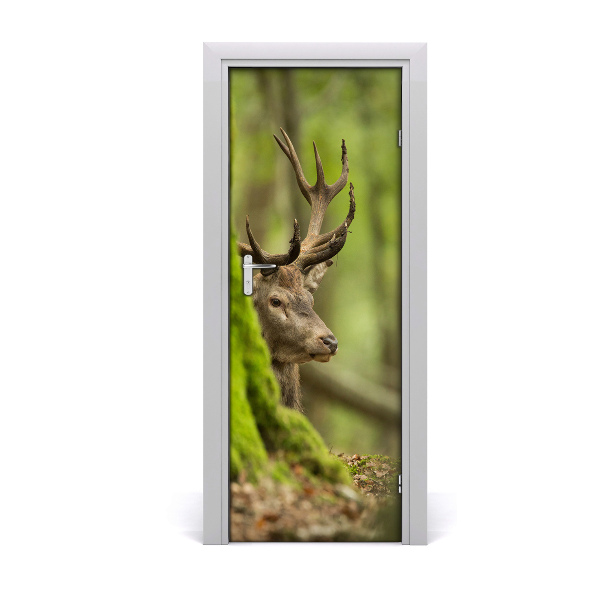 Self-adhesive door sticker The wall of deer