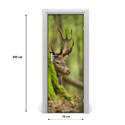 Self-adhesive door sticker The wall of deer