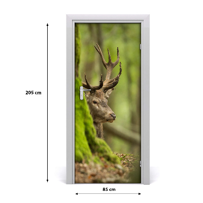 Self-adhesive door sticker The wall of deer