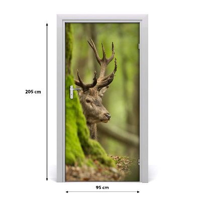 Self-adhesive door sticker The wall of deer