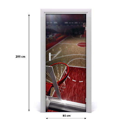 Self-adhesive door wallpaper Basketball playground