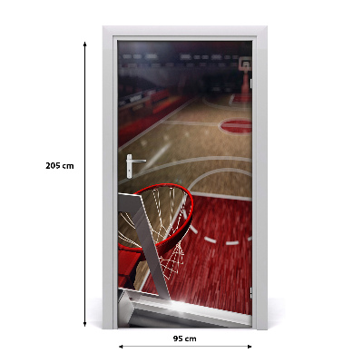 Self-adhesive door wallpaper Basketball playground