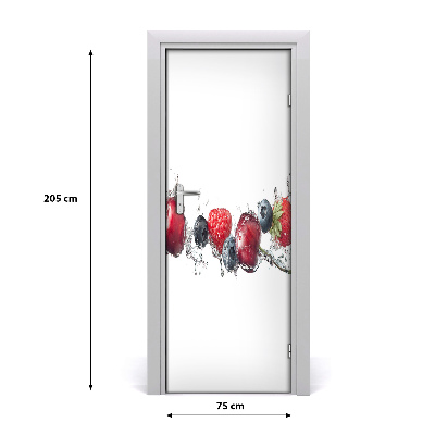 Self-adhesive door sticker Forest fruits