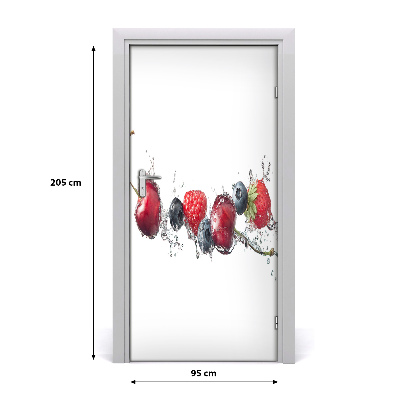 Self-adhesive door sticker Forest fruits