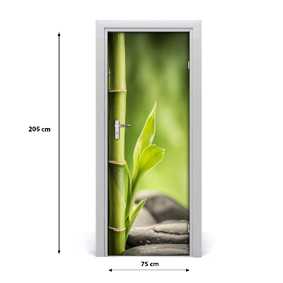 Self-adhesive door sticker On the bamboo door