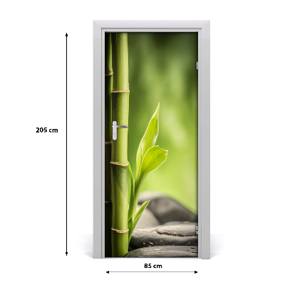 Self-adhesive door sticker On the bamboo door