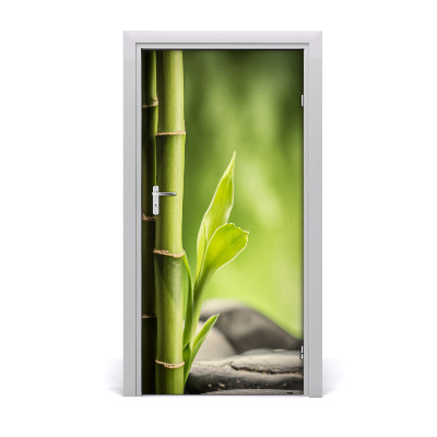 Self-adhesive door sticker On the bamboo door