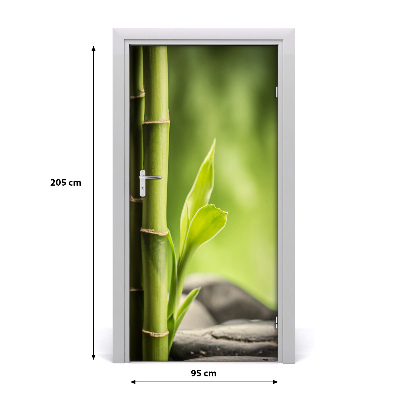 Self-adhesive door sticker On the bamboo door