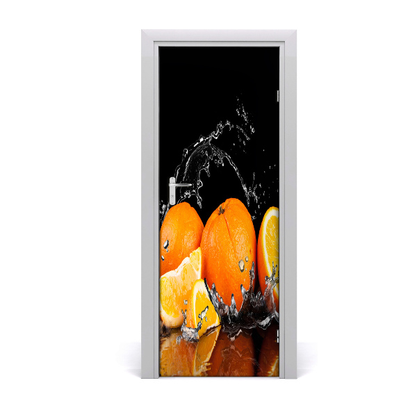 Self-adhesive door sticker Oranges