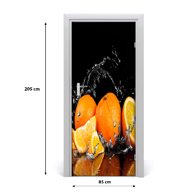 Self-adhesive door sticker Oranges