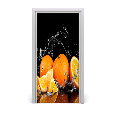 Self-adhesive door sticker Oranges