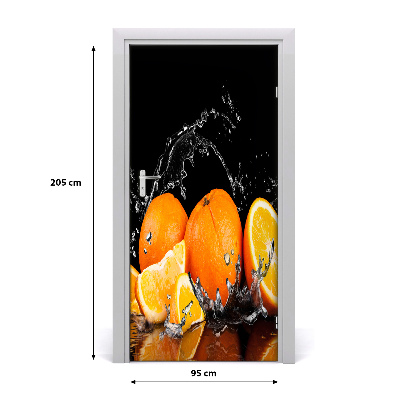 Self-adhesive door sticker Oranges