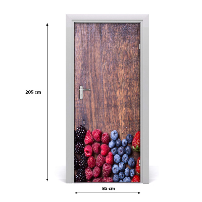 Self-adhesive door sticker Forest fruits