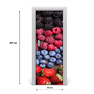 Self-adhesive door sticker Forest fruits