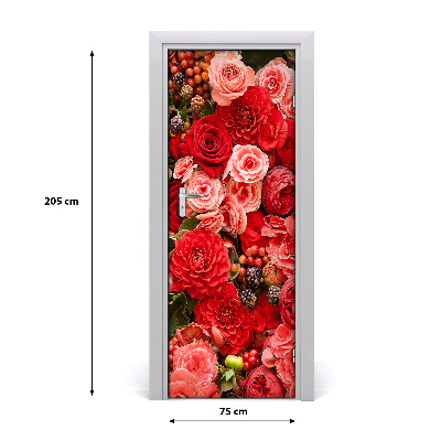 Self-adhesive door sticker Bouquet of flowers