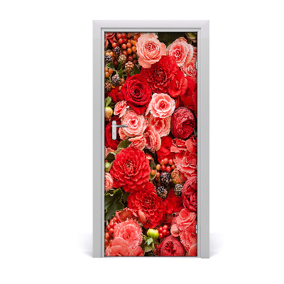 Self-adhesive door sticker Bouquet of flowers