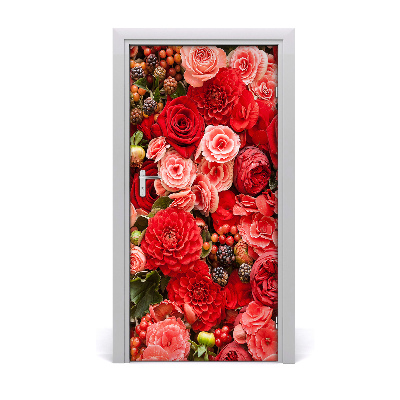 Self-adhesive door sticker Bouquet of flowers