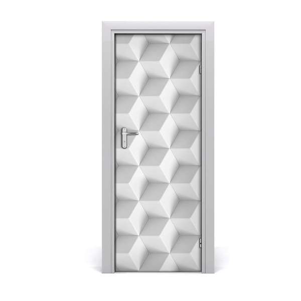 Self-adhesive door sticker 3d abstraction