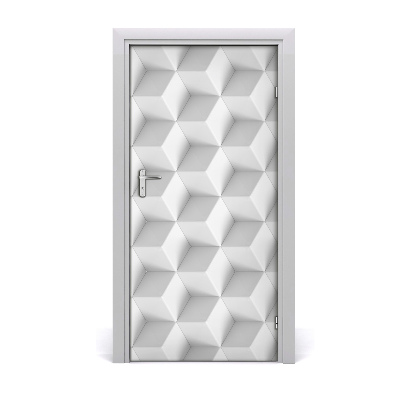 Self-adhesive door sticker 3d abstraction