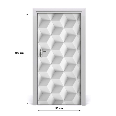 Self-adhesive door sticker 3d abstraction