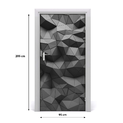 Self-adhesive door sticker 3d abstractions