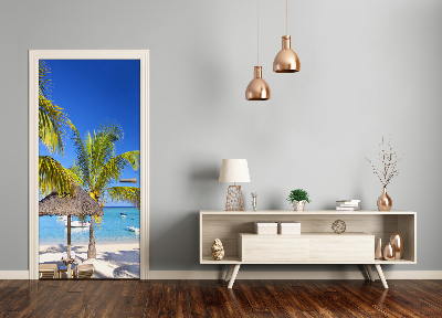 Door wallpaper Tropical beach