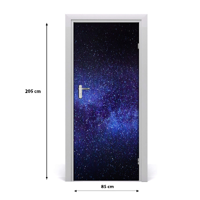 Self-adhesive door wallpaper Milky way