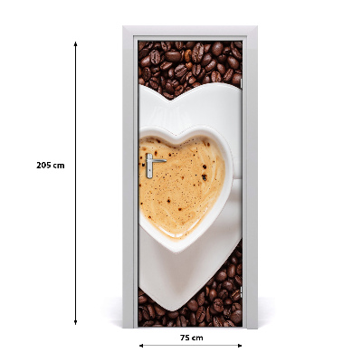 Self-adhesive door sticker Cup of coffee