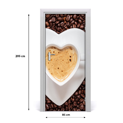 Self-adhesive door sticker Cup of coffee