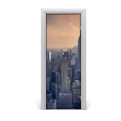 Self-adhesive door wallpaper Manhattan new york