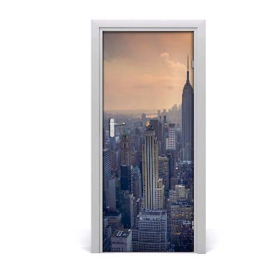 Self-adhesive door wallpaper Manhattan new york