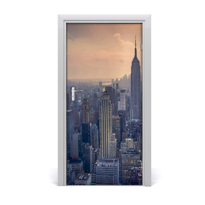 Self-adhesive door wallpaper Manhattan new york