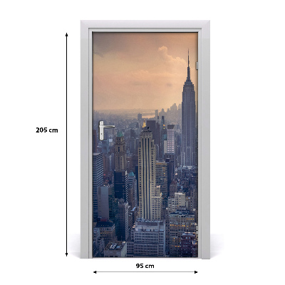 Self-adhesive door wallpaper Manhattan new york