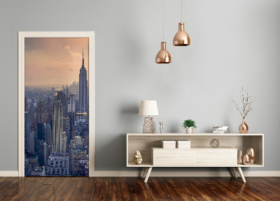 Self-adhesive door wallpaper Manhattan new york