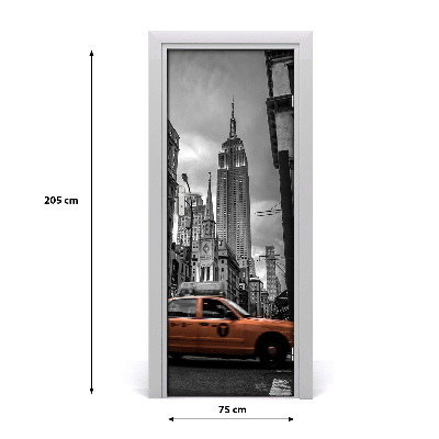 Self-adhesive door wallpaper New york