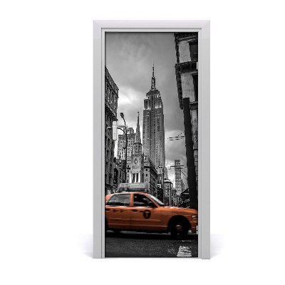 Self-adhesive door wallpaper New york