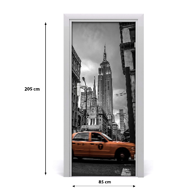 Self-adhesive door wallpaper New york