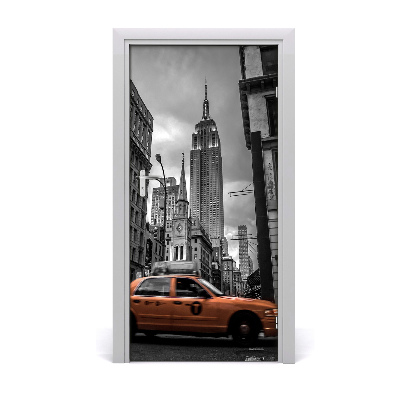 Self-adhesive door wallpaper New york